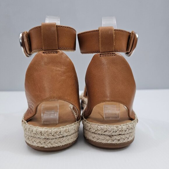 Rag & Bone Anteros Espadrille Women EU 38 Cotton Tan Ankle Strap Peep Toe Sandal - Picture 10 of 14